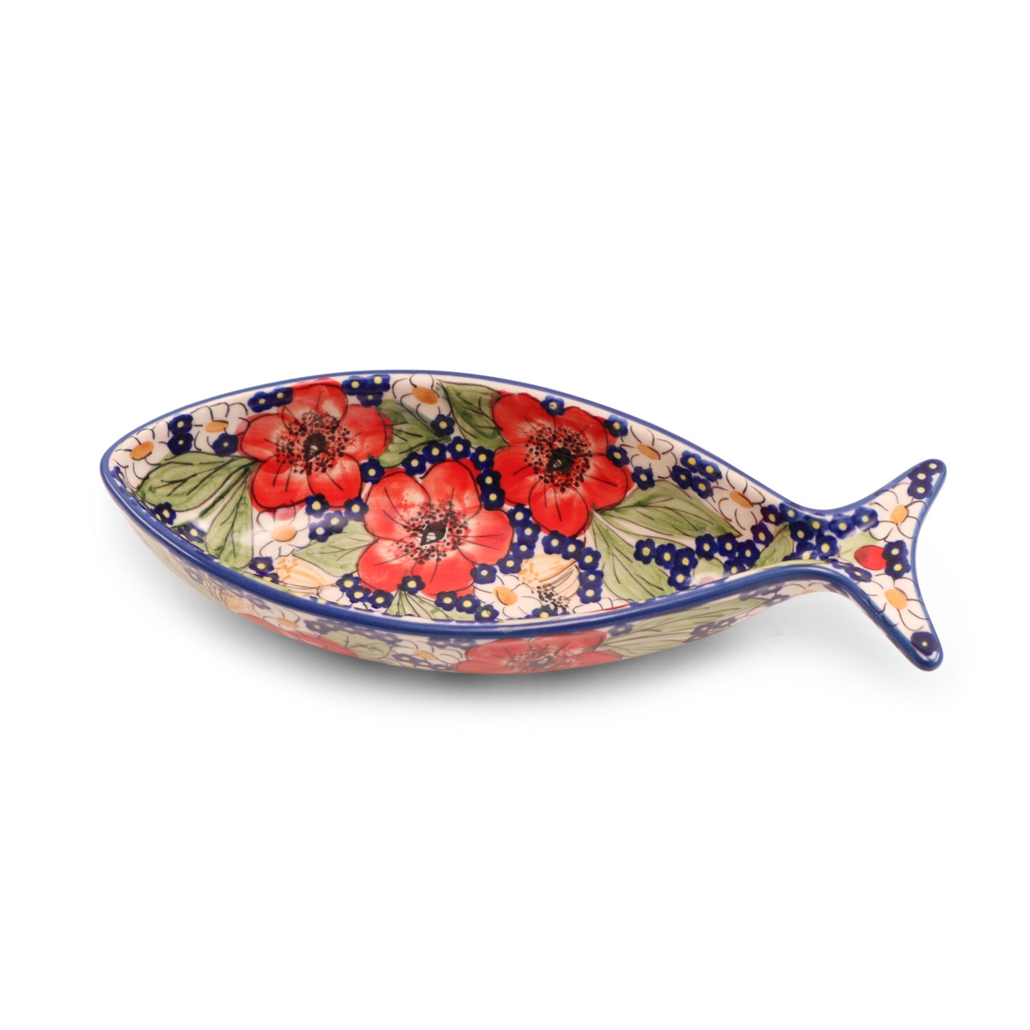 9"x3.5"x2" Fish Bowl. Pattern: Sangria Summer