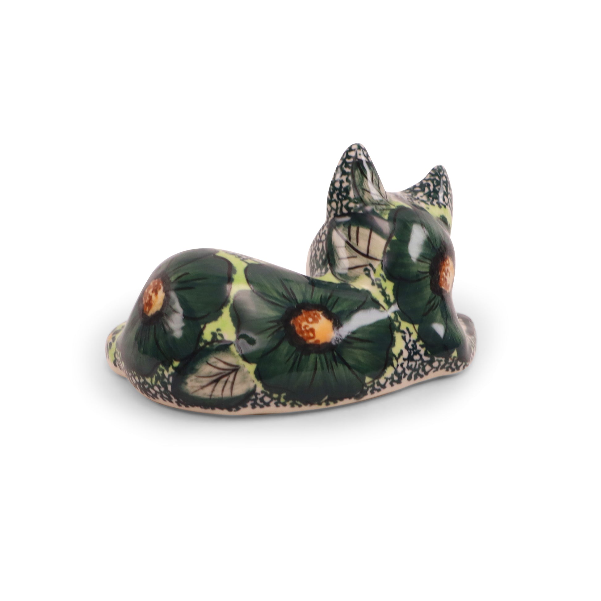 6"x3"x3.5" Cat Figurine.Pattern: Emerald City