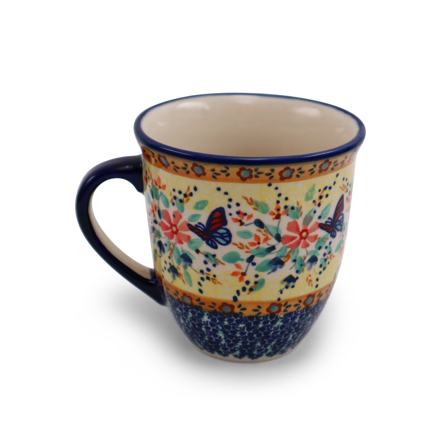 12oz Tulip Mug.Pattern: Butterfly Escape
