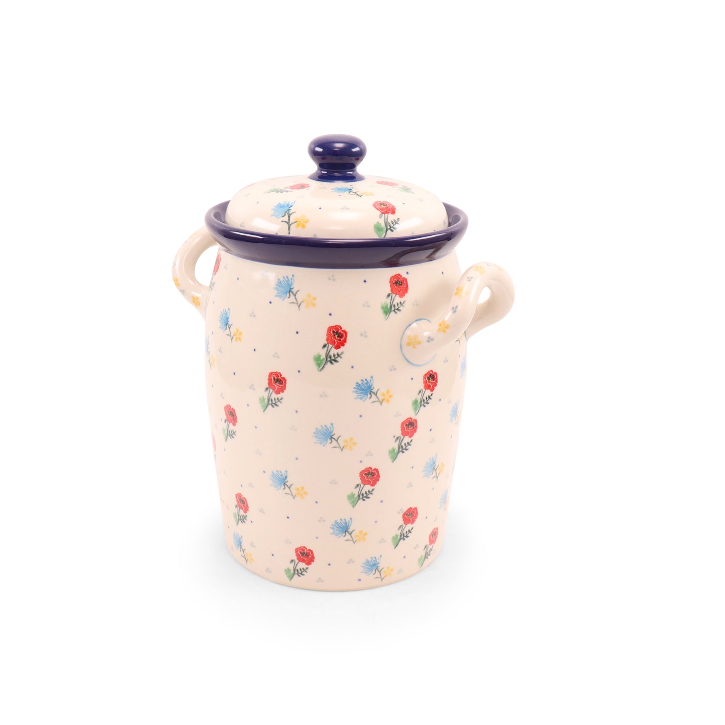 4.5L Container with Lid. Pattern: Placid Plains