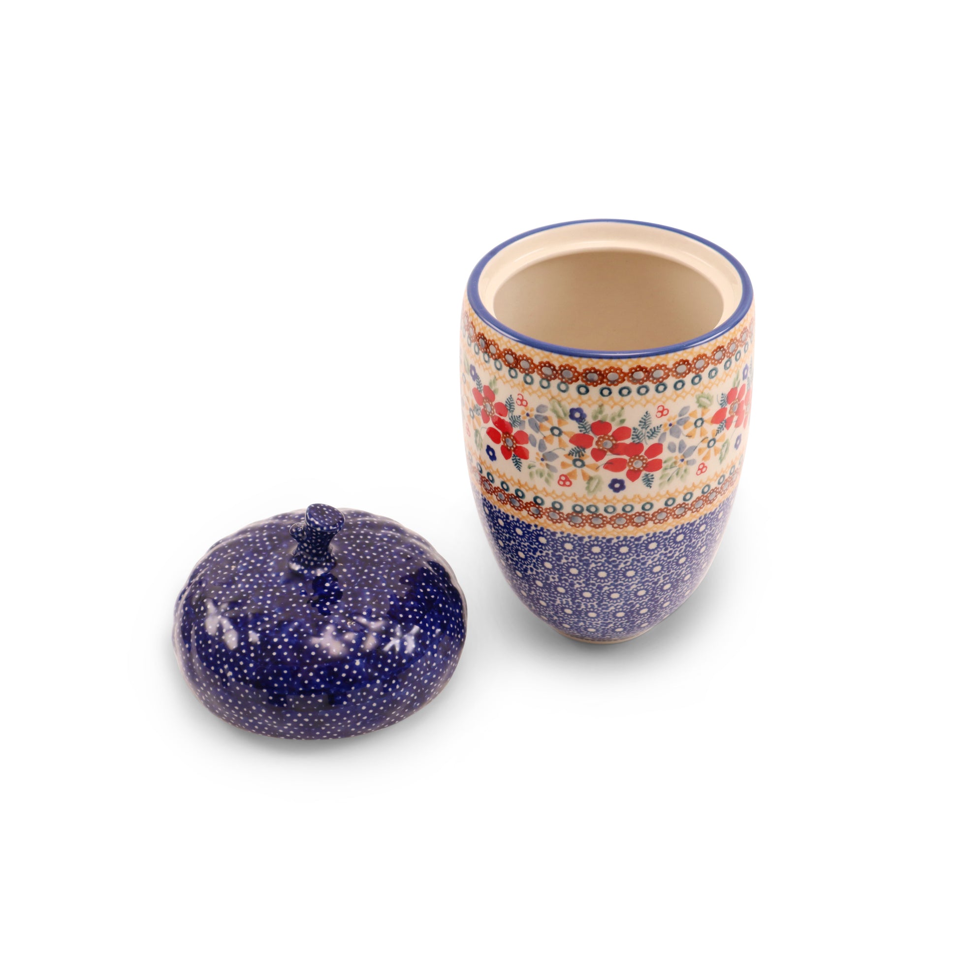 5"x9" Acorn Container with Lid. Pattern: Dutch