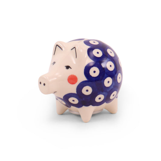 3"x3" Small Pig Bank. Pattern: Owl Eye