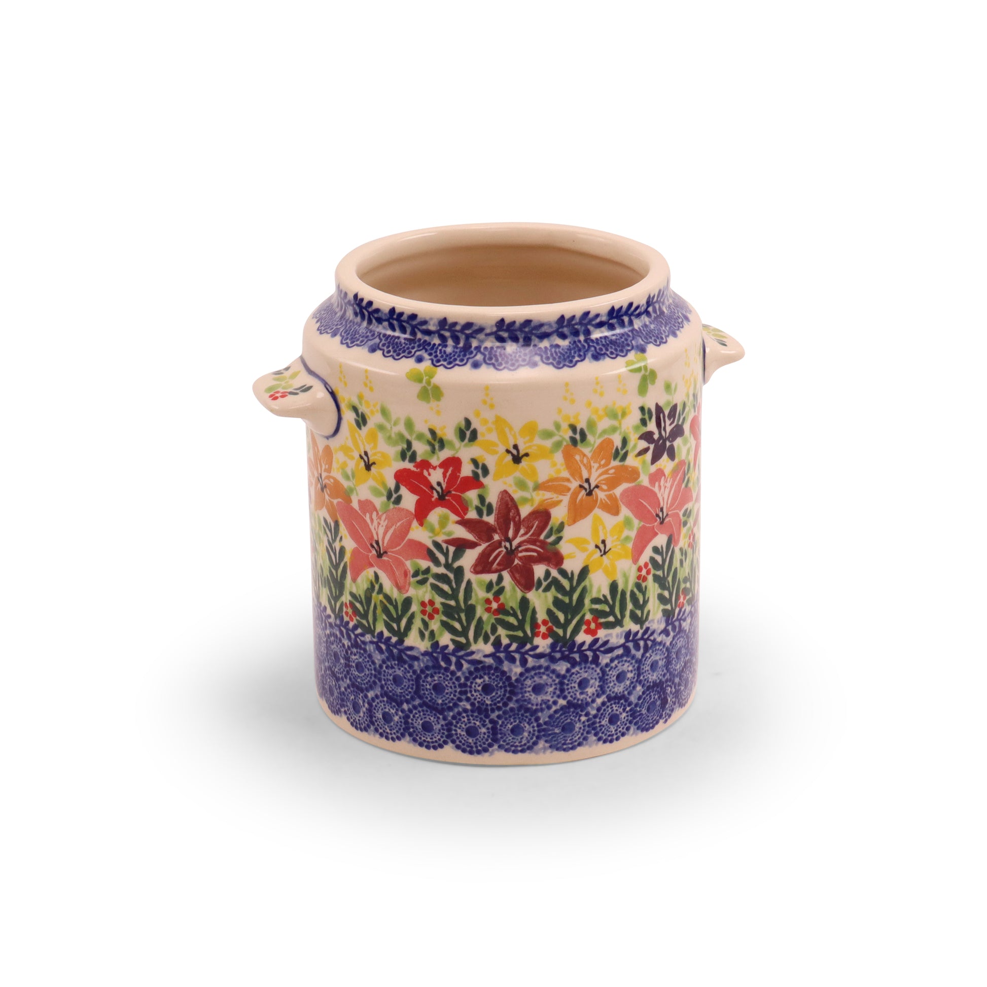 6"x5" Container with Uszkami. Pattern:Splash of Lillies