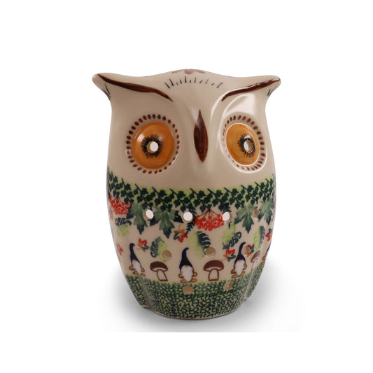 6"x7" Owl Luminary.Pattern: Into The Forest