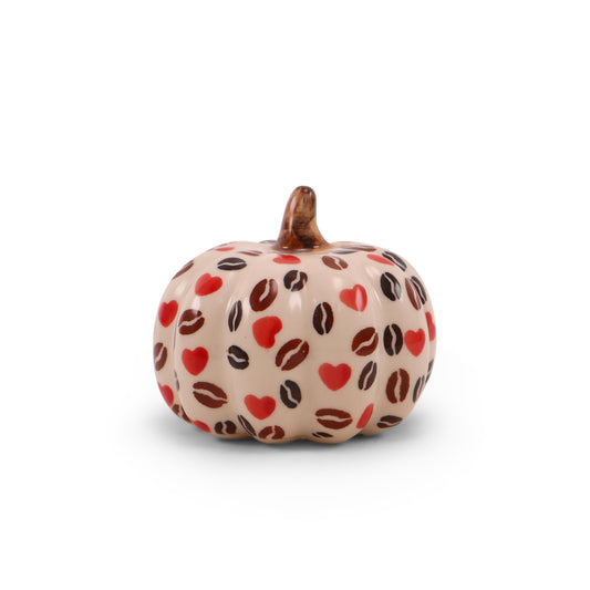 3"x3" Pumpkin Figurine. Pattern: Love and Coffee