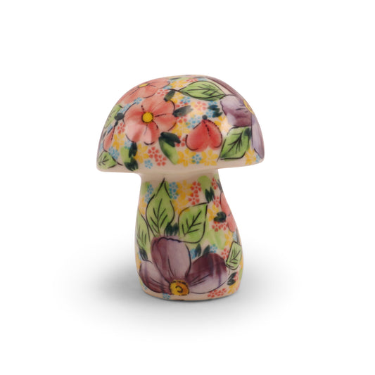 5.5"x2.5" Mushroom Figurine.Pattern: Peach Cozy
