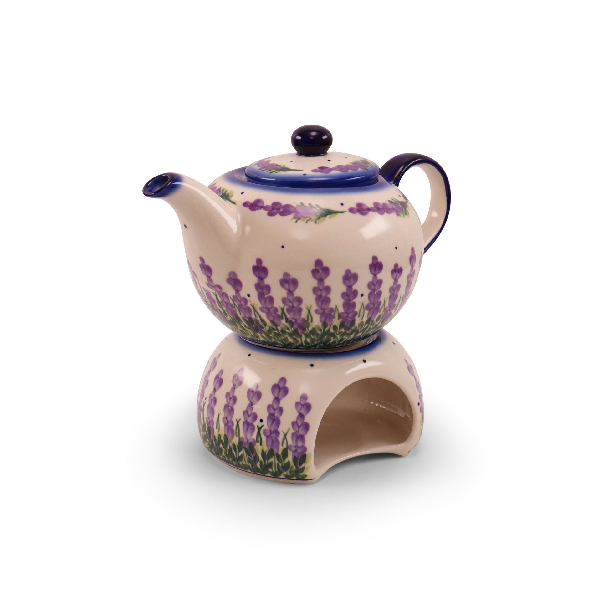 32oz Teapot with Warmer 2Q. Pattern: Lavender