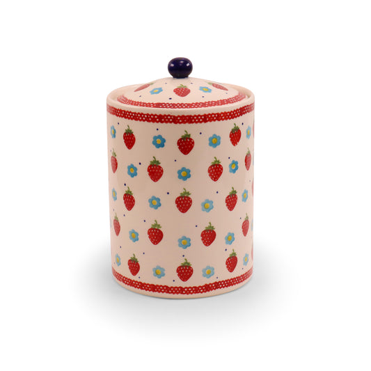 85 oz Container with Lid. Pattern: Berry Patch