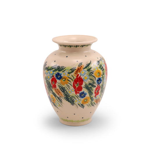 9.5"x7" Vase. Pattern:Summer Harvest
