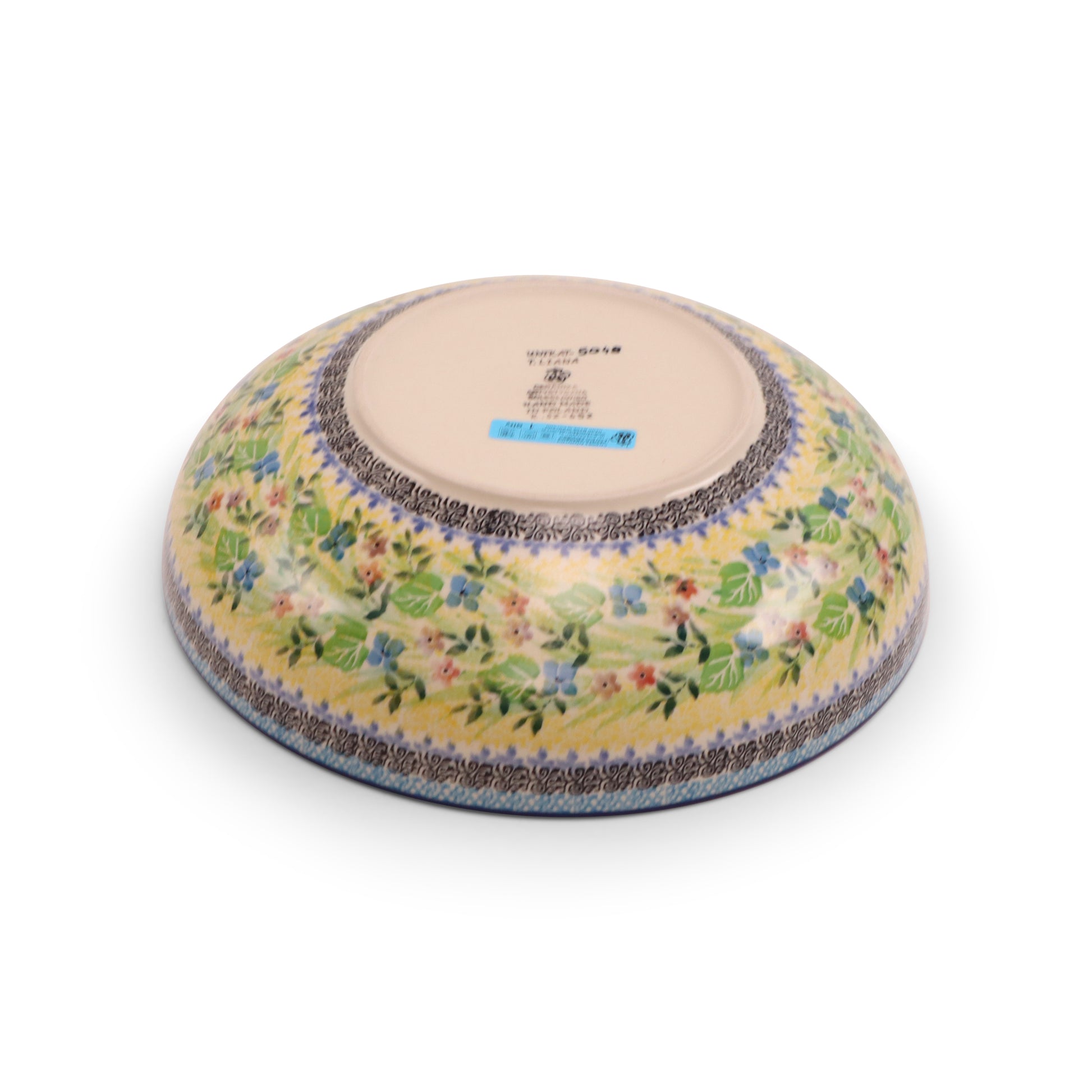 10.5"x3" Round Shallow Bowl.Pattern: Hydrangea