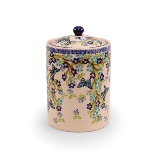 85 oz Container with Lid 2Q. Pattern: Winged Summer