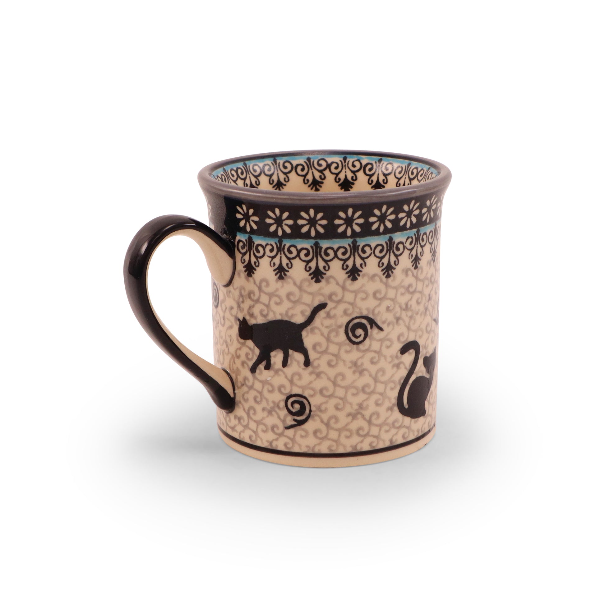 10oz Straight Mug 2Q. Pattern: Playing Kitty