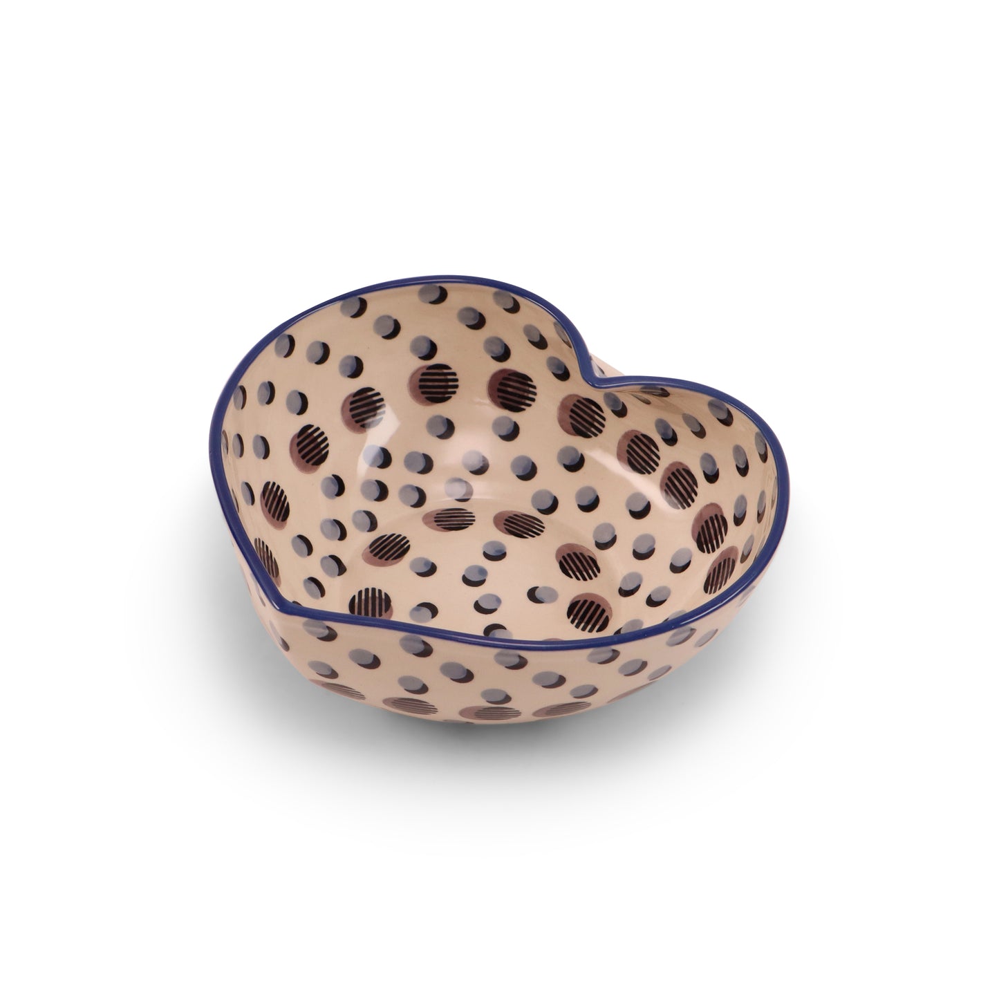 8.5"x7.5" Large Heart Bowl. Pattern: Arcade