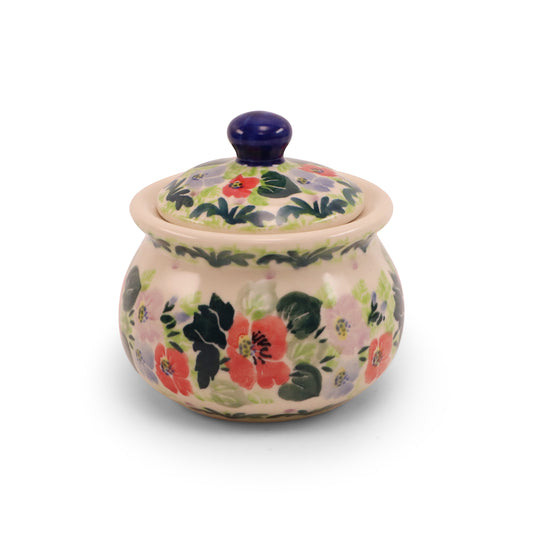 8oz Sugar Bowl. Pattern: Lucky Charm