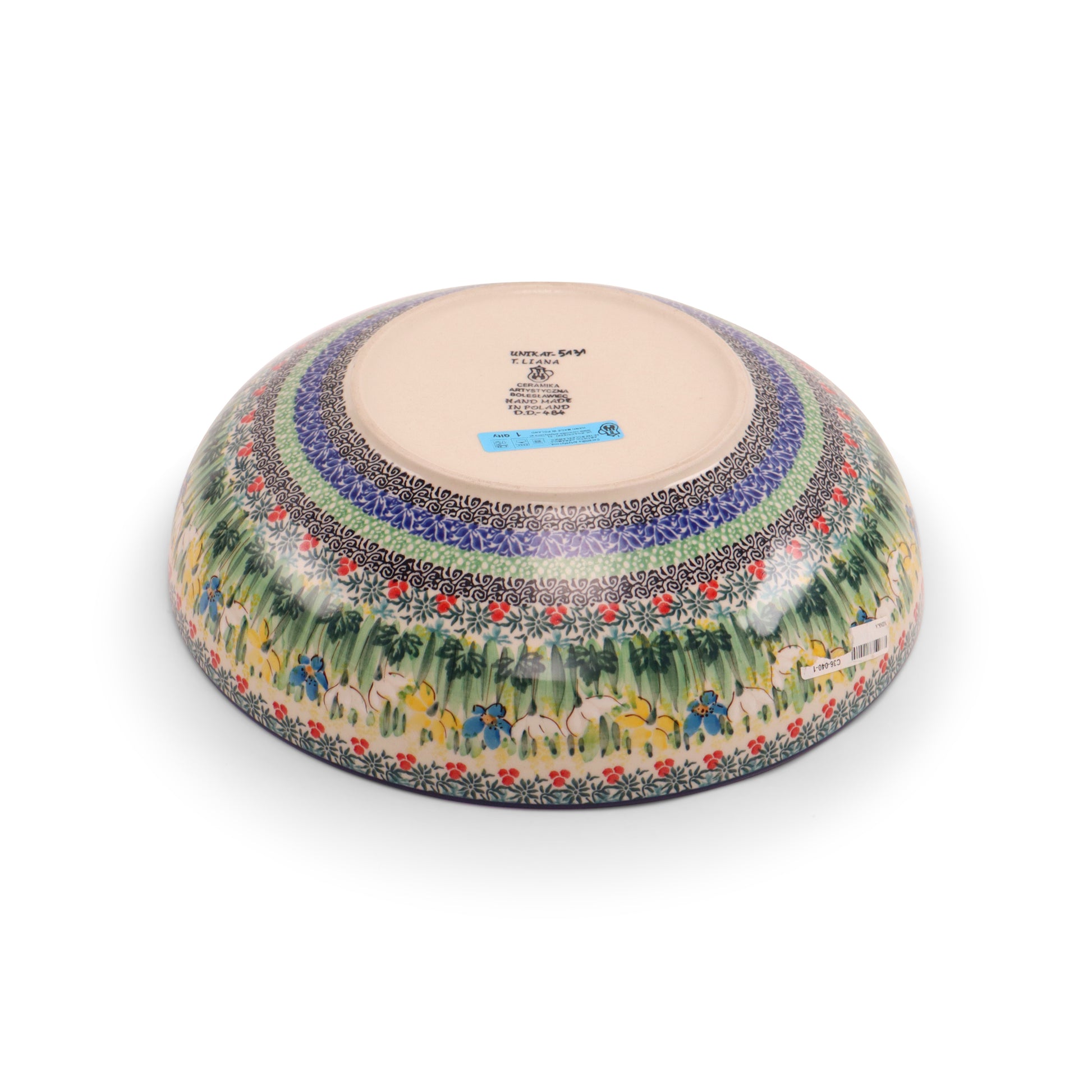 10.5"x3" Round Shallow Bowl.Pattern: Primarosa
