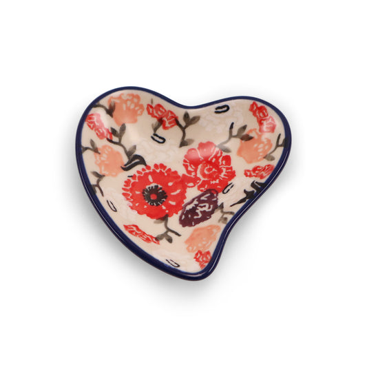 3"x3" Heart Plate Pattern: Cherry Delight