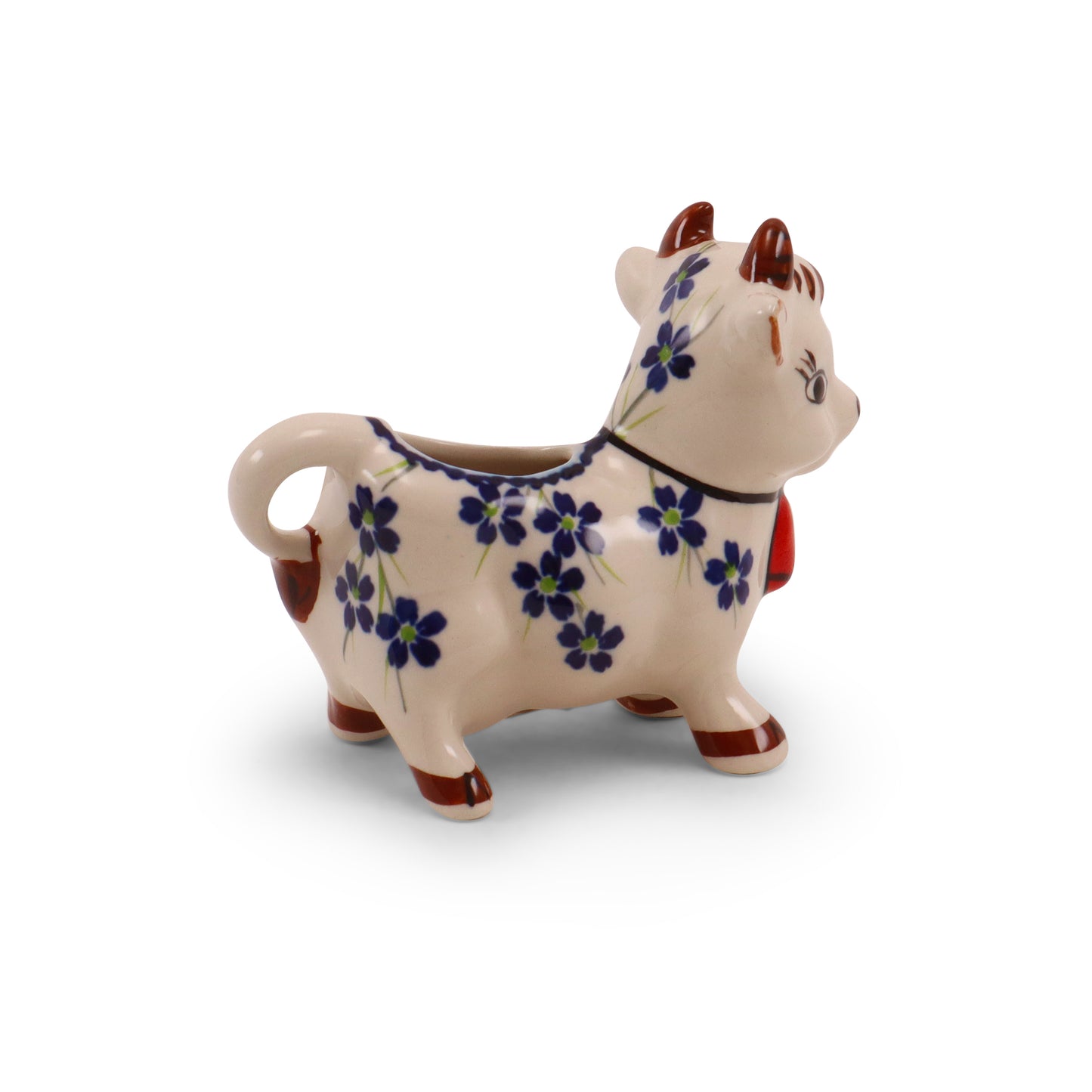 4.5"x2"x4" Cow Creamer. Pattern: Summer Breeze