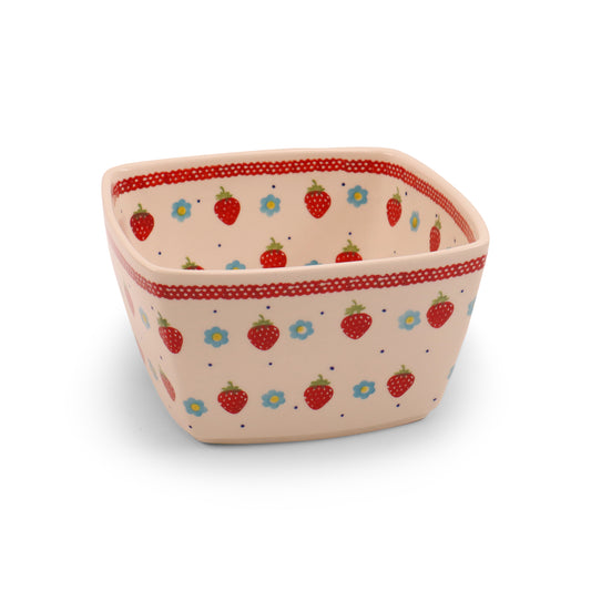 9"x9"x5" Square Bowl. Pattern: Berry Patch