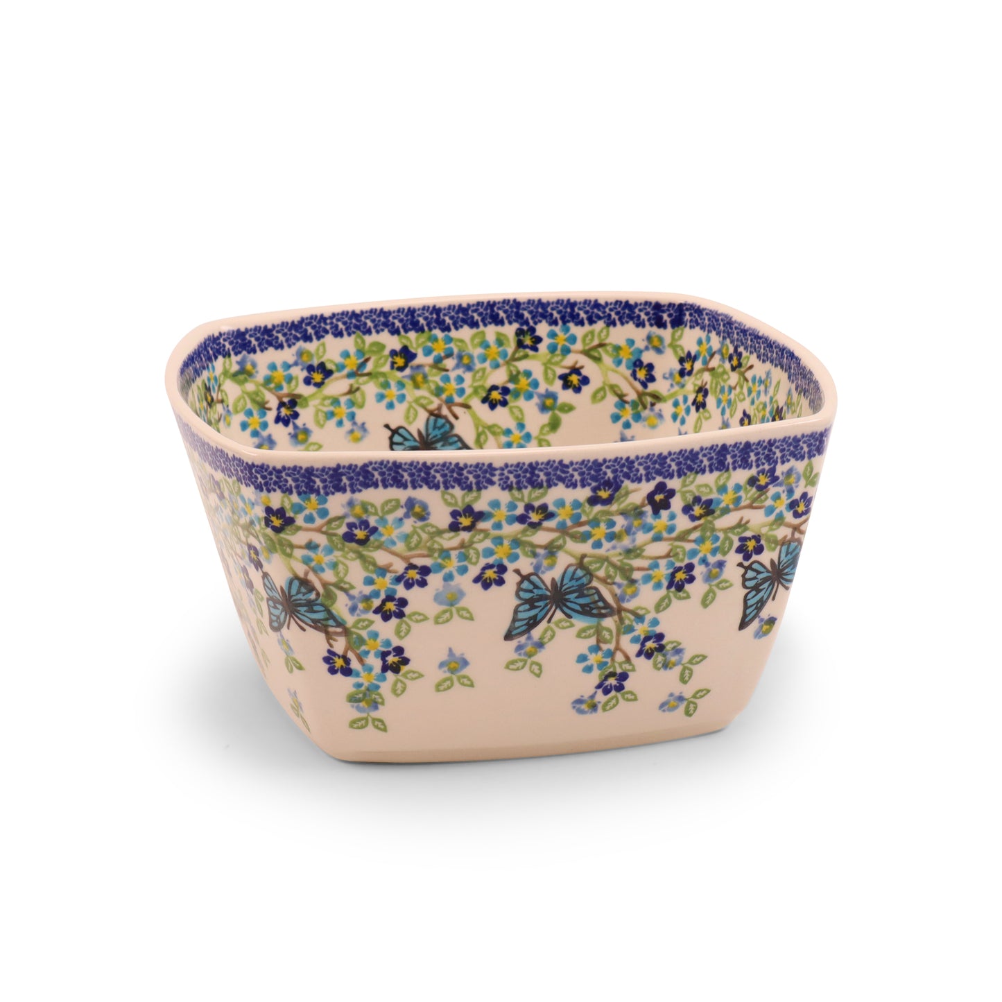 9"x9"x5" Square Bowl. Pattern: Winged Summer