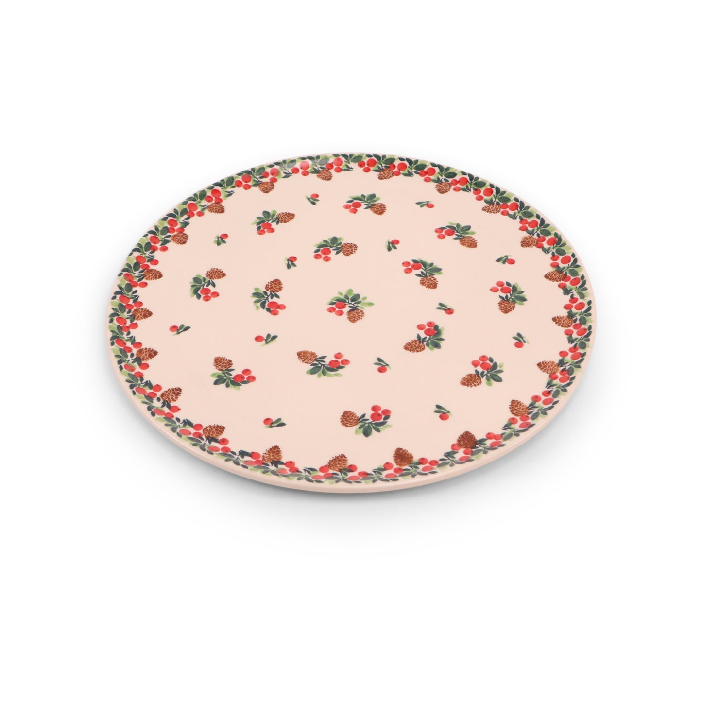 12.5" Pizza Plate. Pattern: Pine Bunch