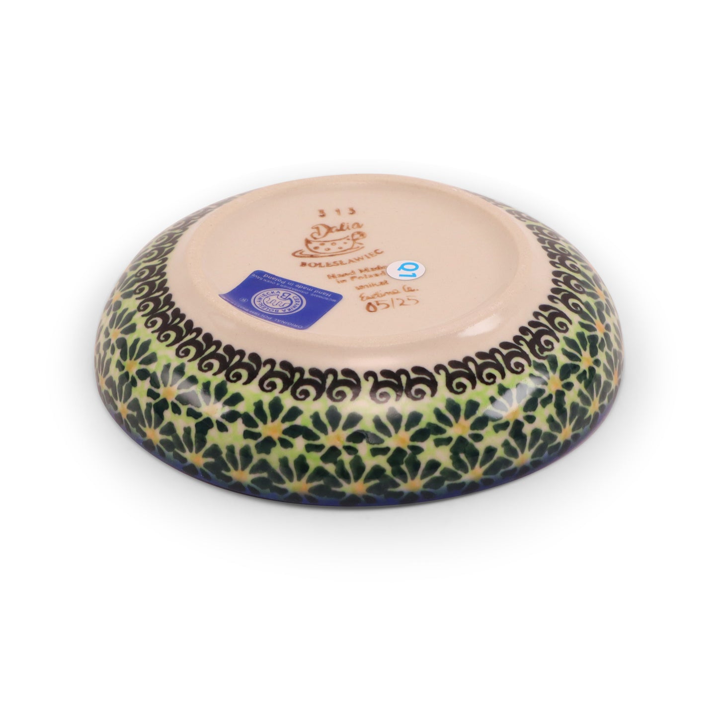 5"x1.5" Shallow Bowl.Pattern: Emerald City