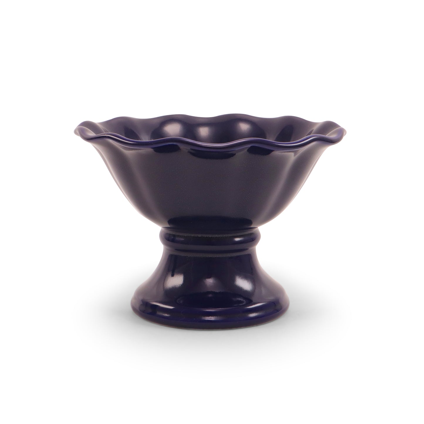 8" Fruit Bowl on Pedestal. Pattern: Cobalt