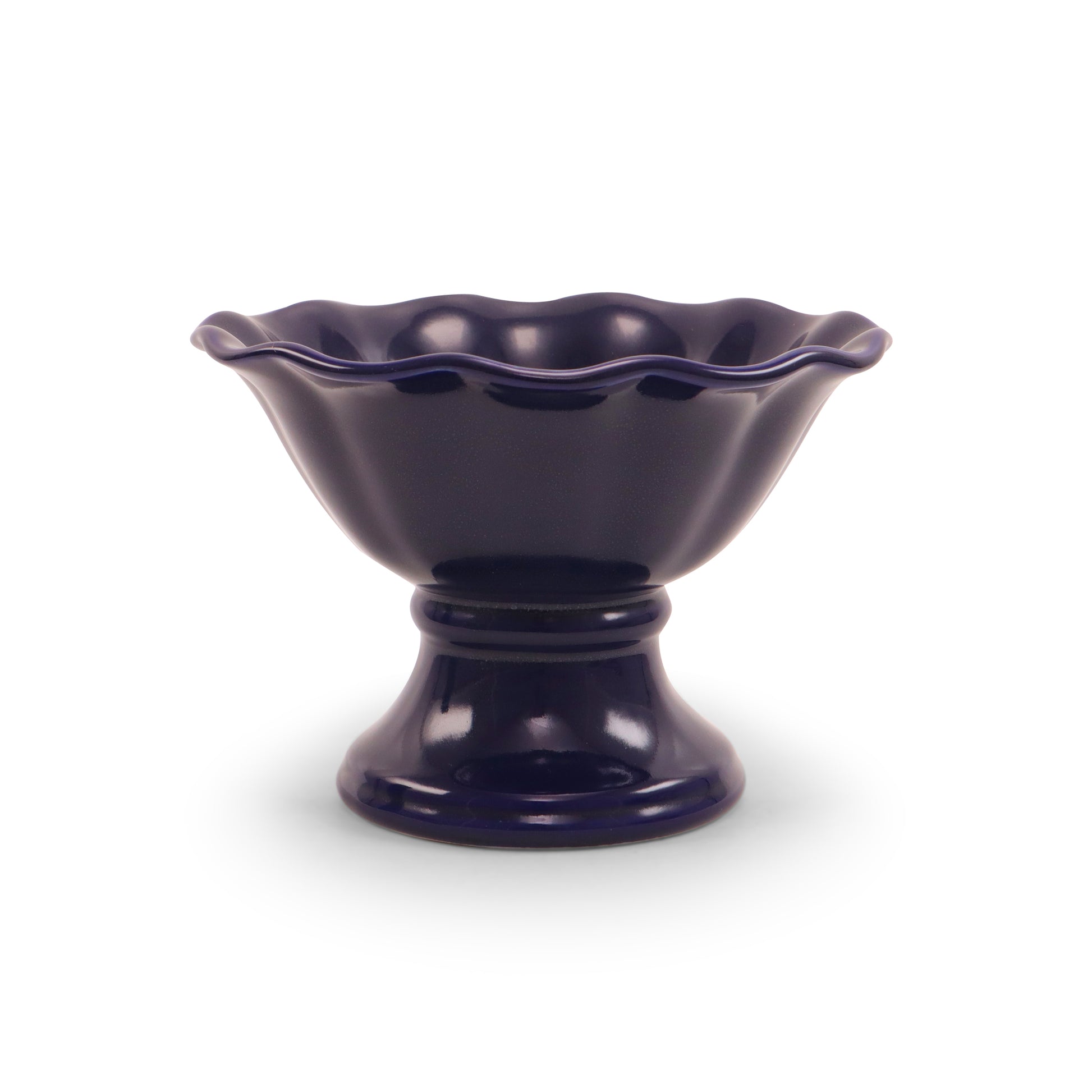 8" Fruit Bowl on Pedestal. Pattern: Cobalt