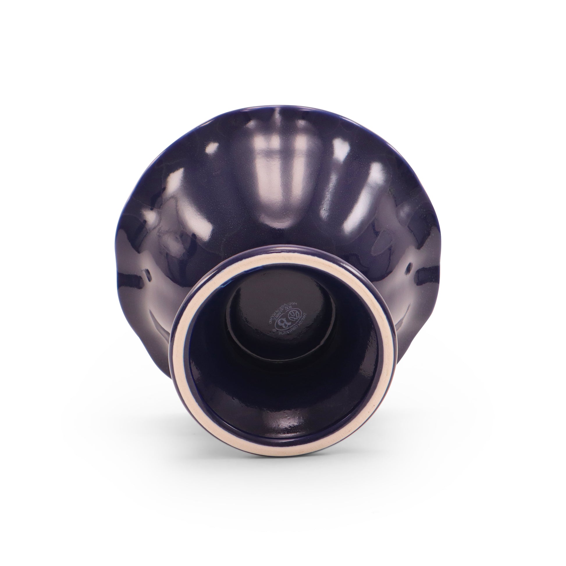8" Fruit Bowl on Pedestal. Pattern: Cobalt