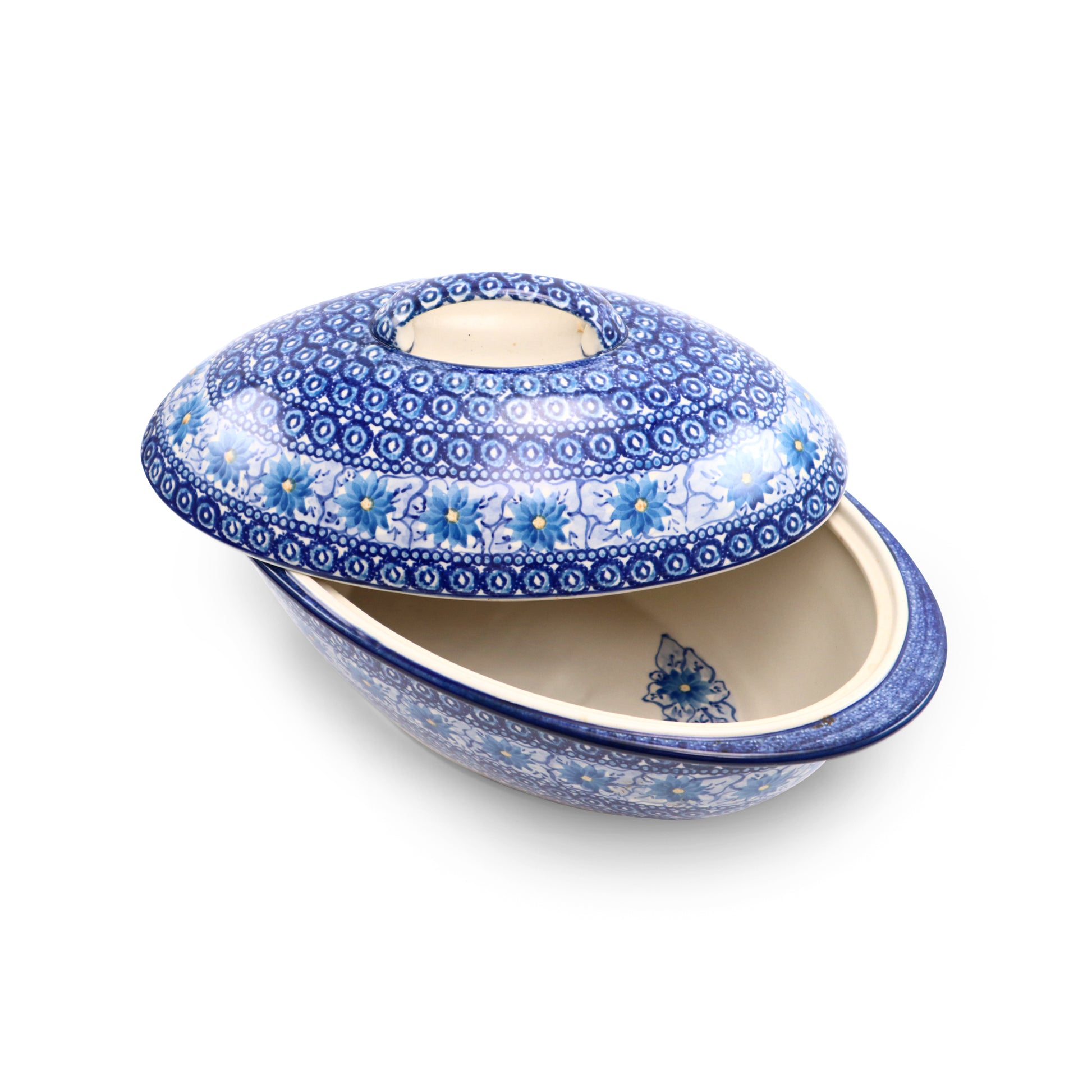 14"x9"x5" Oval Covered Baker.Pattern: U742