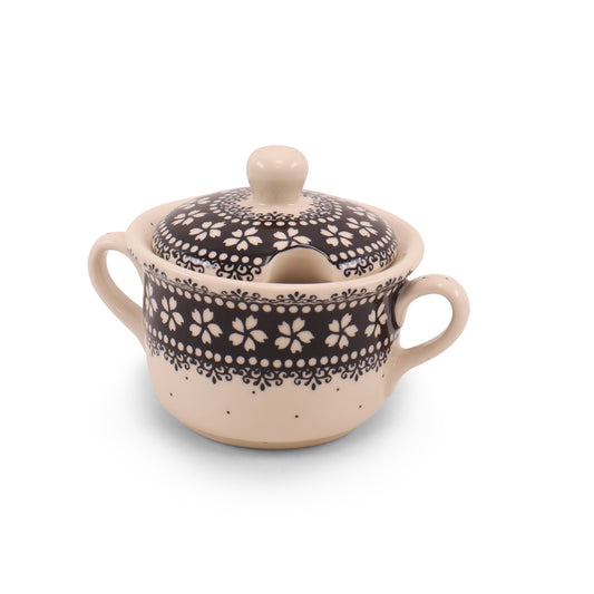 4"x4" Sugar Bowl with Handles. Pattern: 0212B