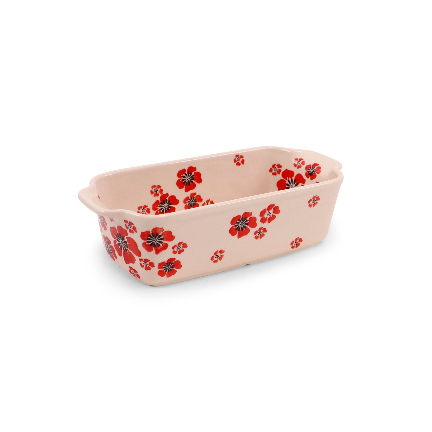 10.5"x5" Loaf Pan. Pattern: Ruby Red