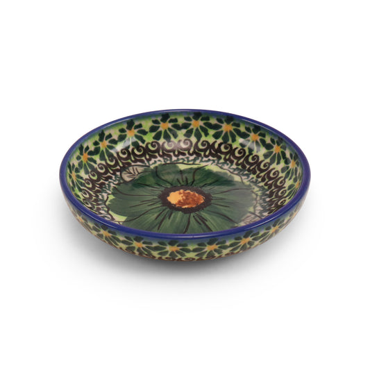 4.5"x1.5" Shallow Bowl.Pattern: Emerald City