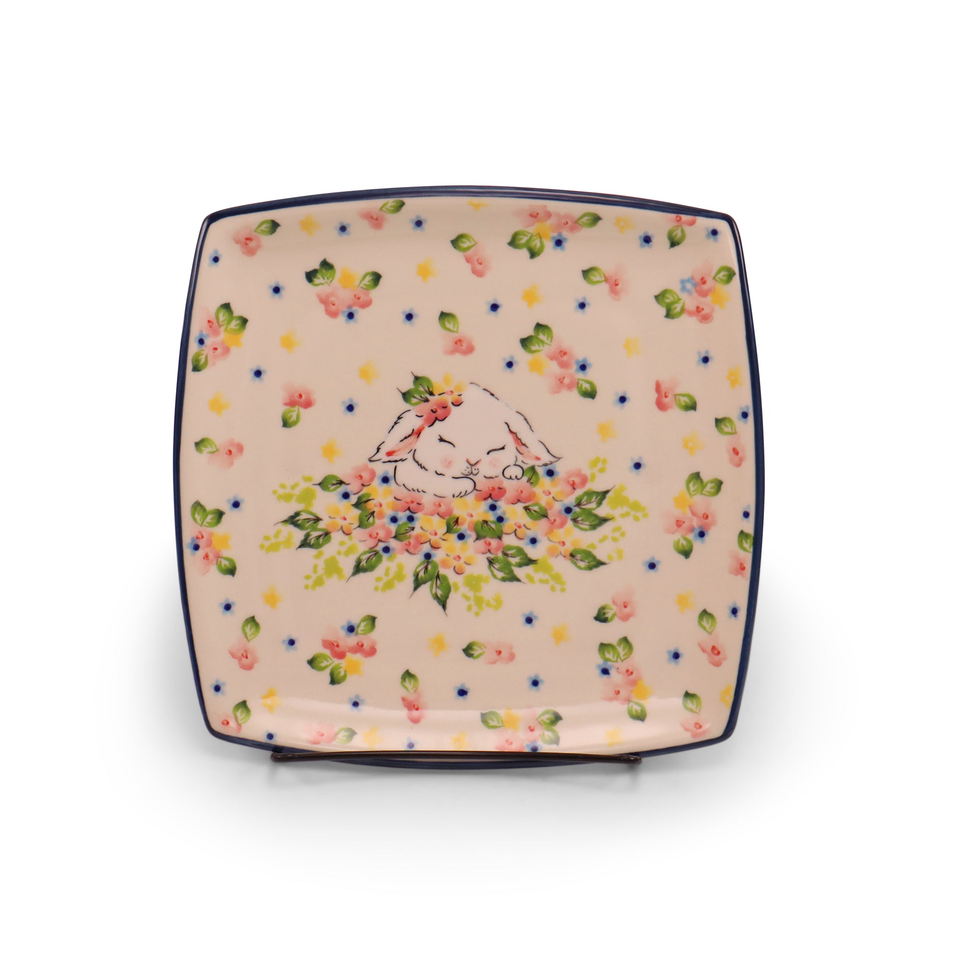 9"x9" LE Square Plate. Pattern: Peachy