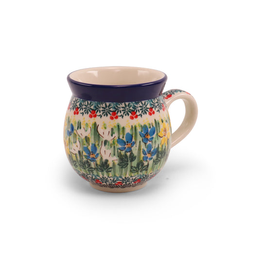 12oz Belly Mug.Pattern: Primarosa