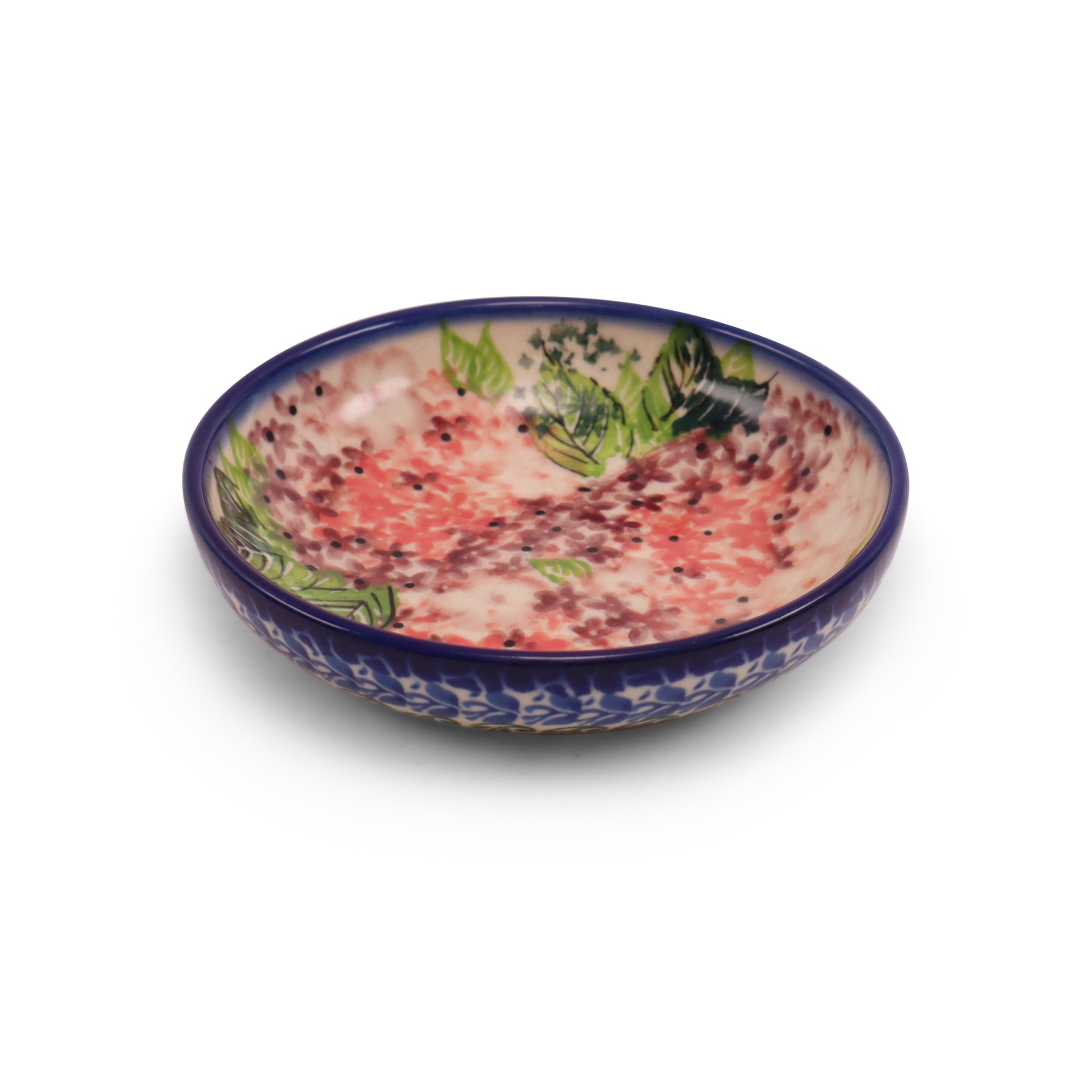 4.5"x1.5" Shallow Bowl.Pattern: Sherbet Blush