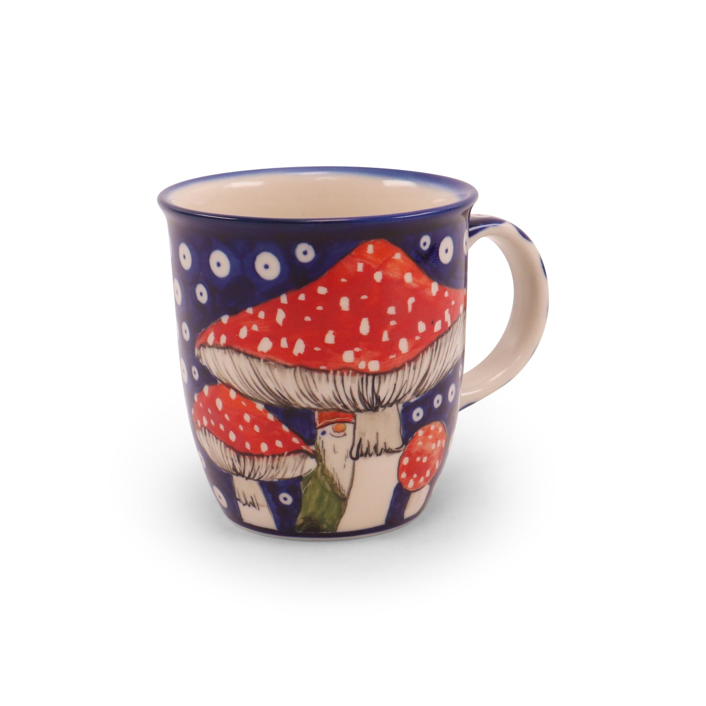 12oz Oval Mug. Pattern: Toadstool