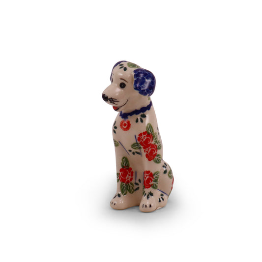 4" Dog Figurine. Pattern: Red Rover