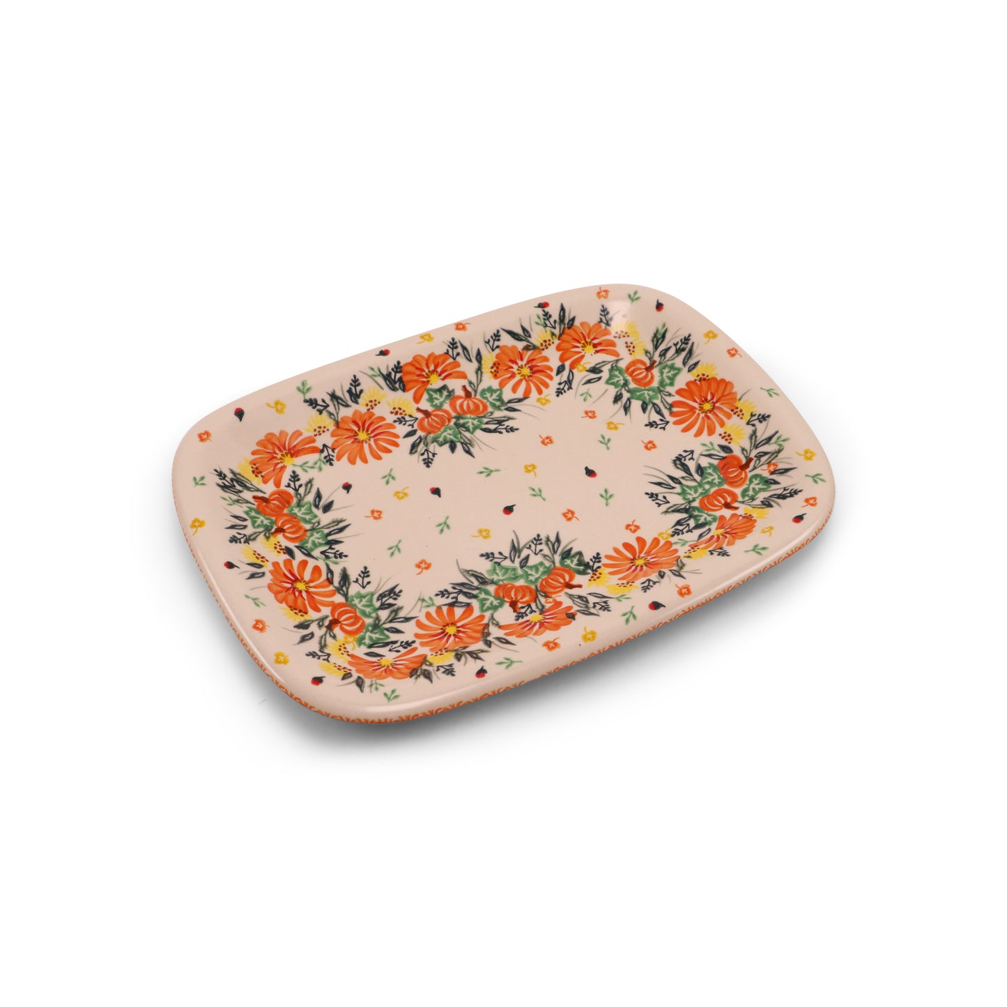 10"x13.5" Rectangular Platter. Pattern: Festive Fall