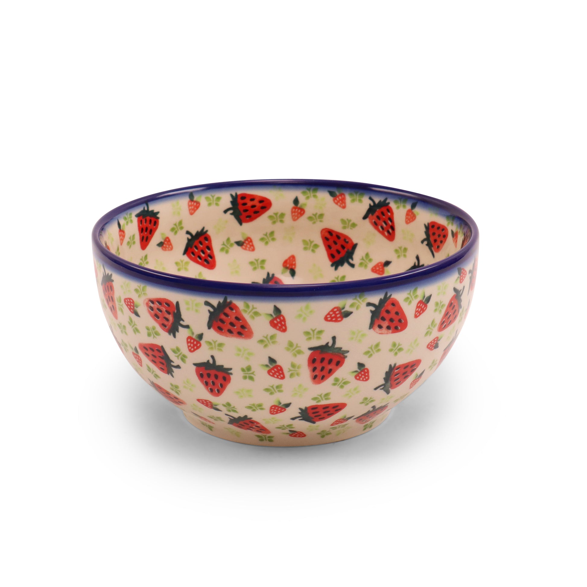 7"x4" Round Bowl Pattern: Strawberry Patch