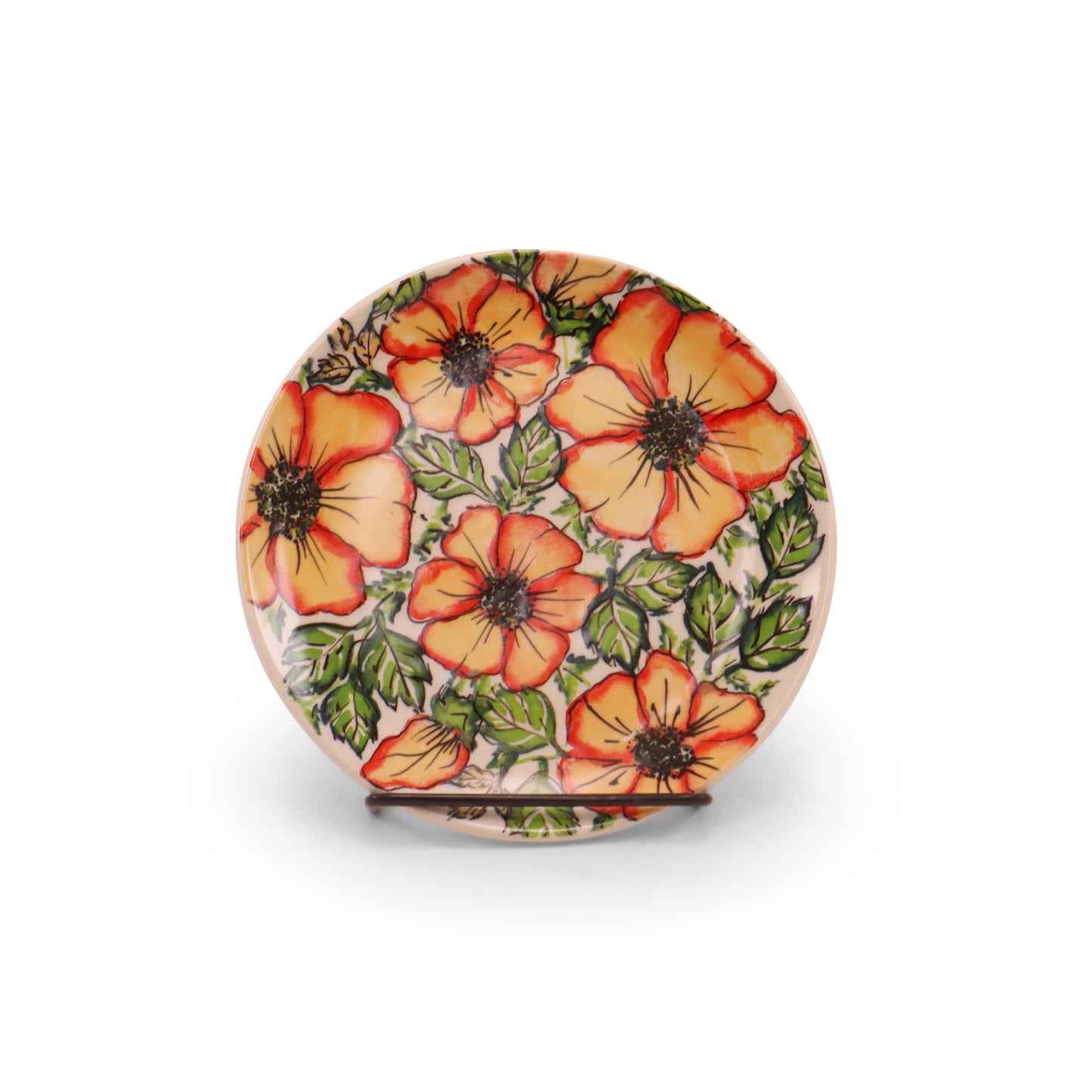 6.5" Bread Plate. Pattern: Floral Flame