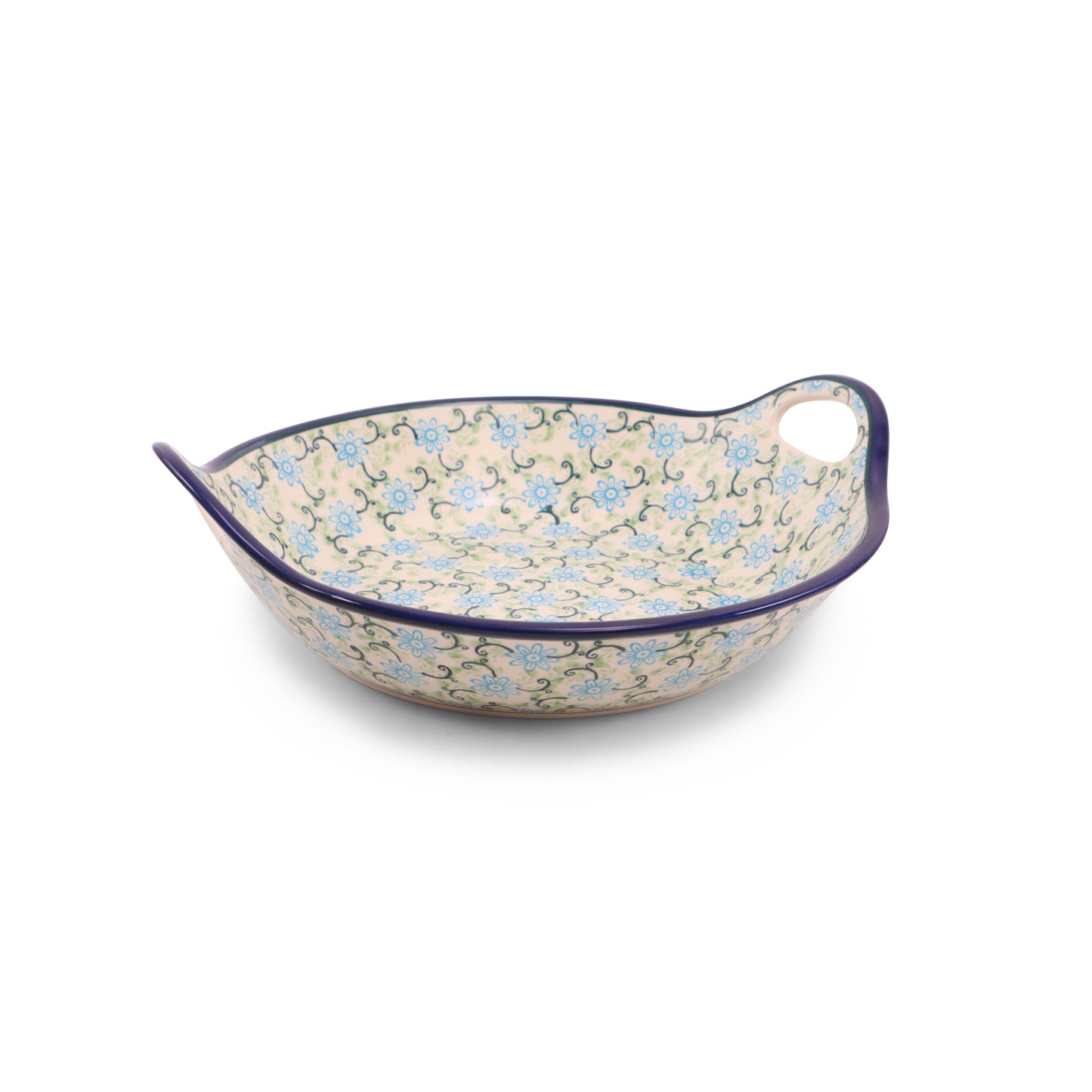 14" Serving Bowl with Handles. Pattern: Market Fresh