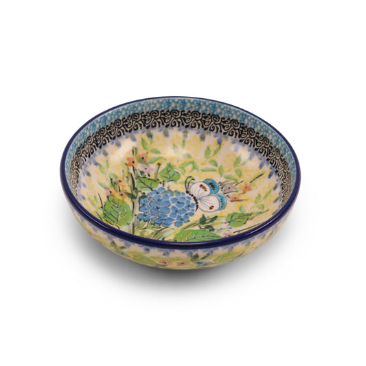 5" Round Shallow Bowl.Pattern: Hydrangea