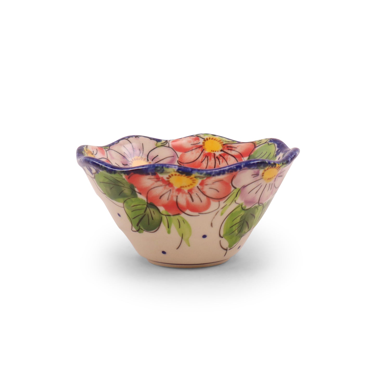 6" Small Viki Bowl. Pattern: First Blush