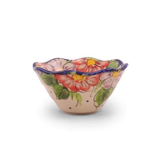 6" Small Viki Bowl. Pattern: First Blush