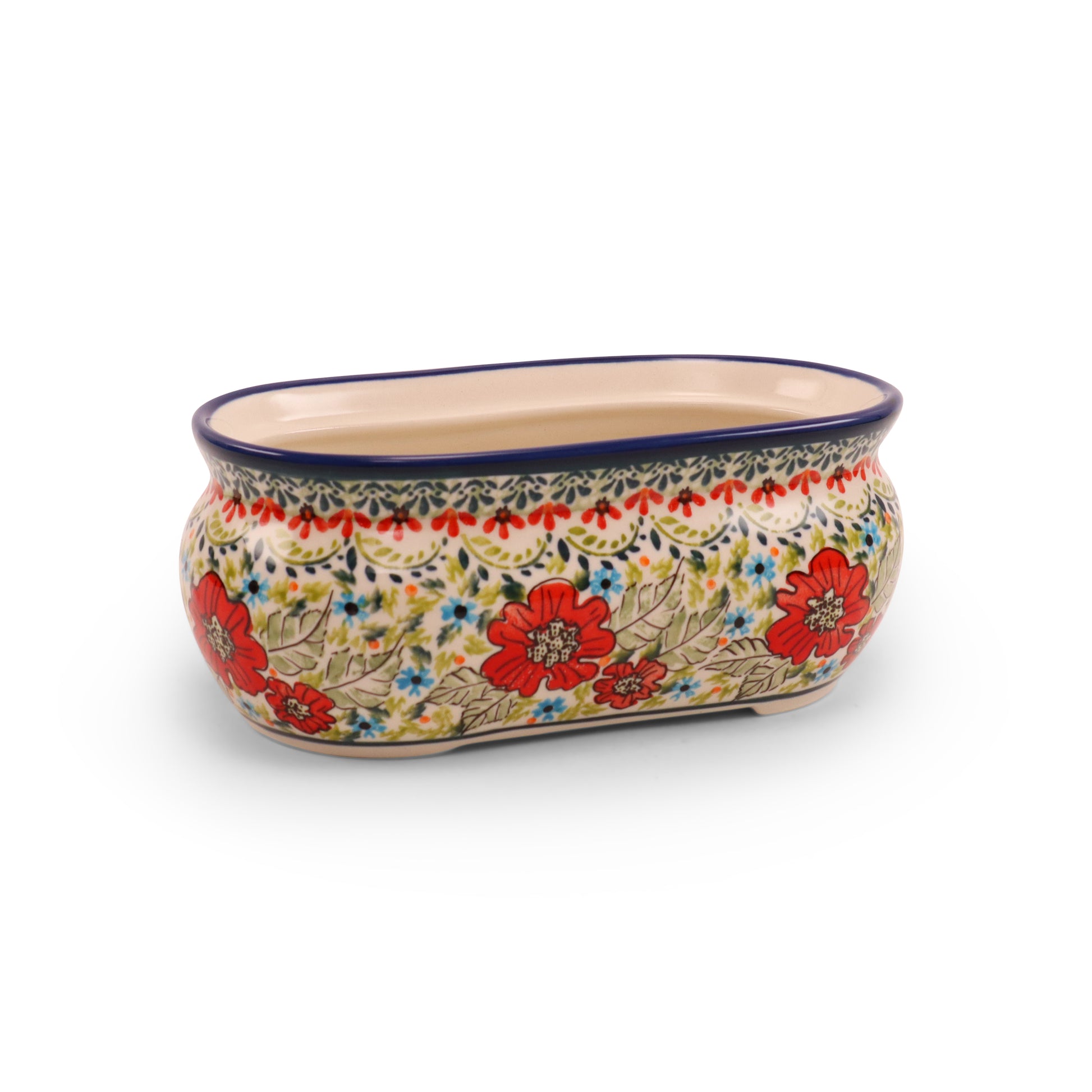 8"x4.5"x3" Flower Pot Cover. Pattern: In My Garden