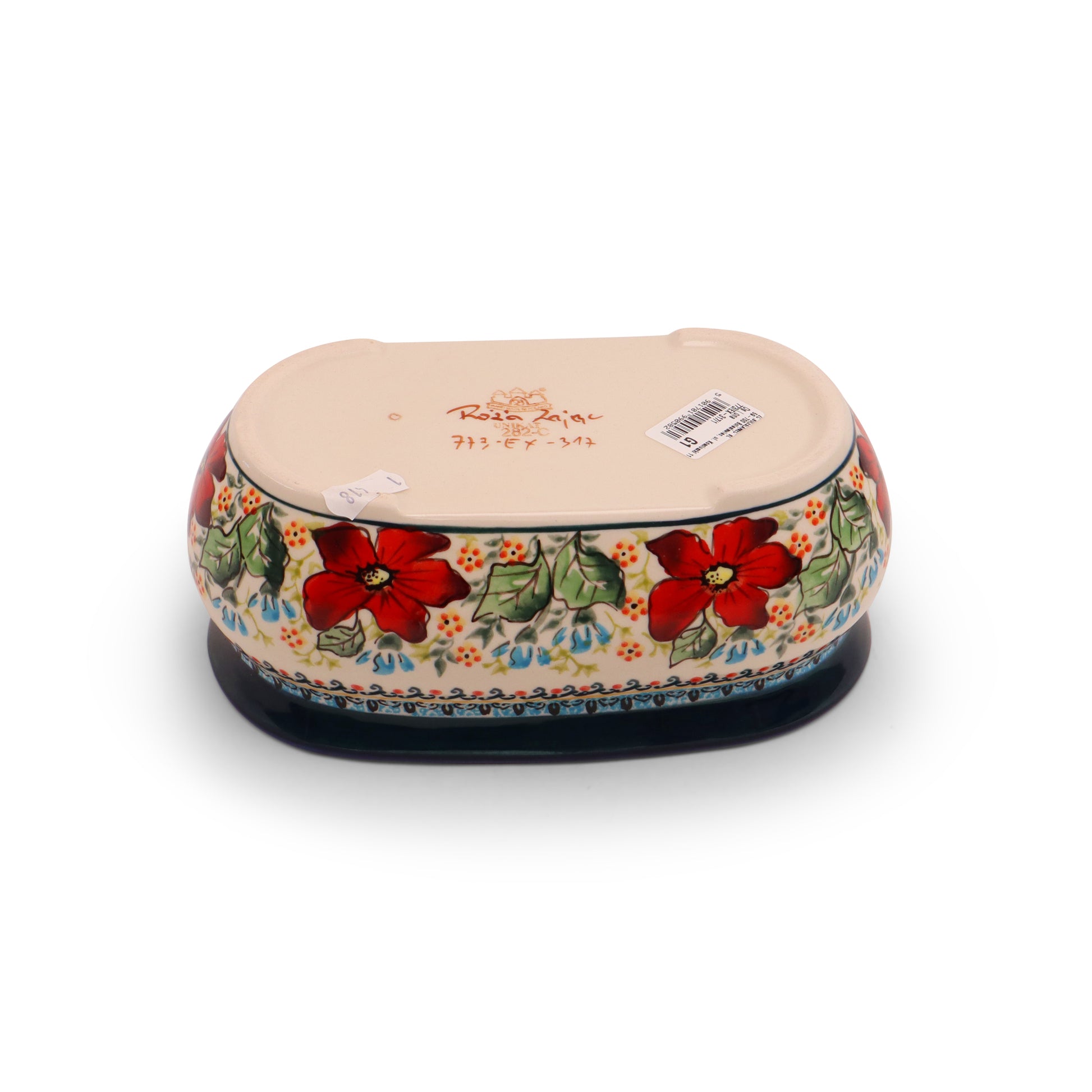 8"x4.5"x3" Flower Pot Cover. Pattern: Pot Pourri Mint