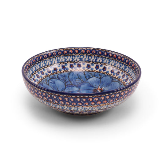 6.5"x2" Round Shallow Bowl.Pattern: Cobalt Chyla