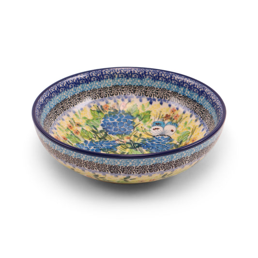 6.5"x2" Shallow Bowl.Pattern: Hydrangea