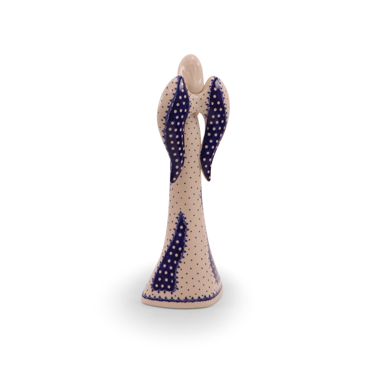 12"x5" Angel Figurine. Pattern: Cobalt Lace A