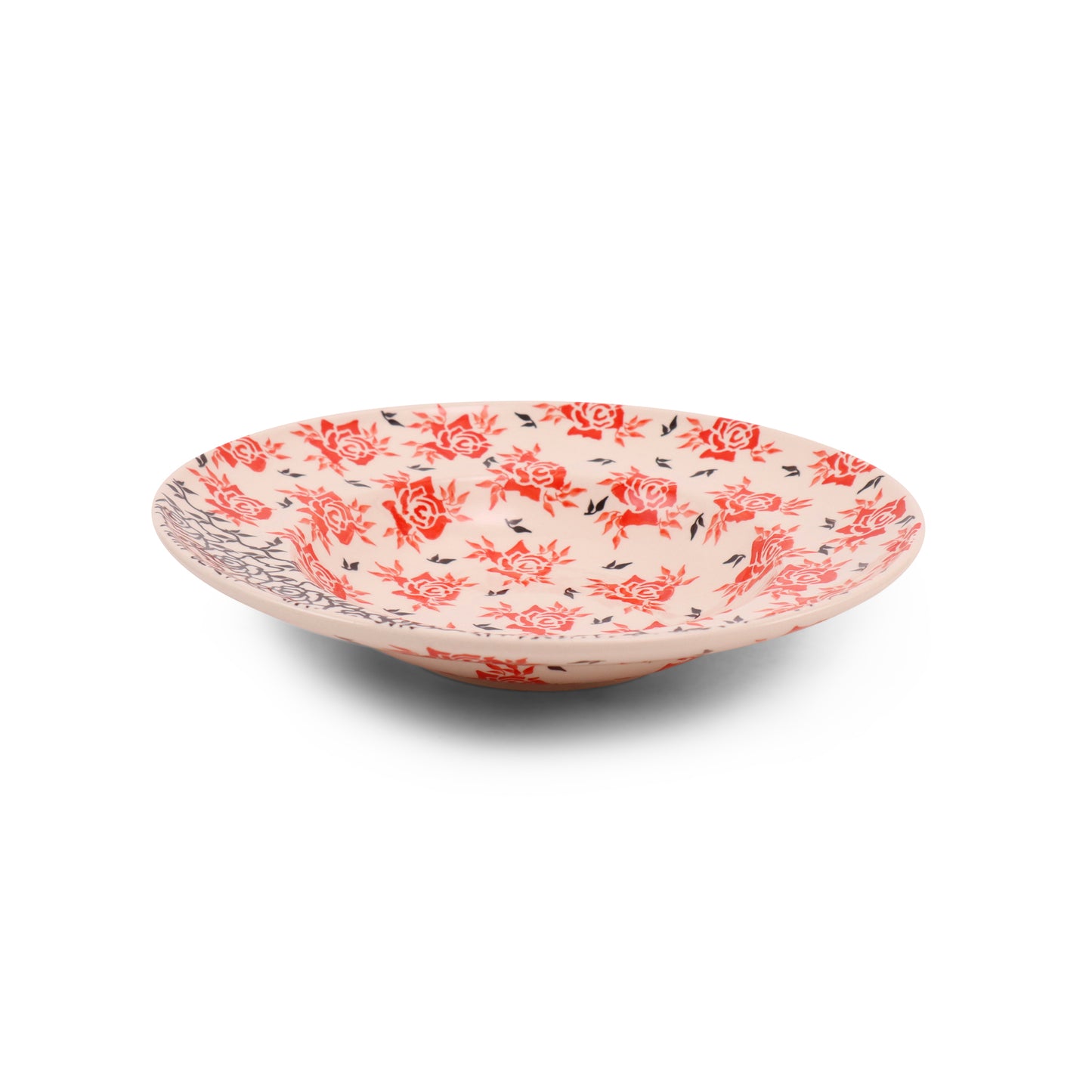 11.5" Salad Bowl. Pattern: Mixed Rose